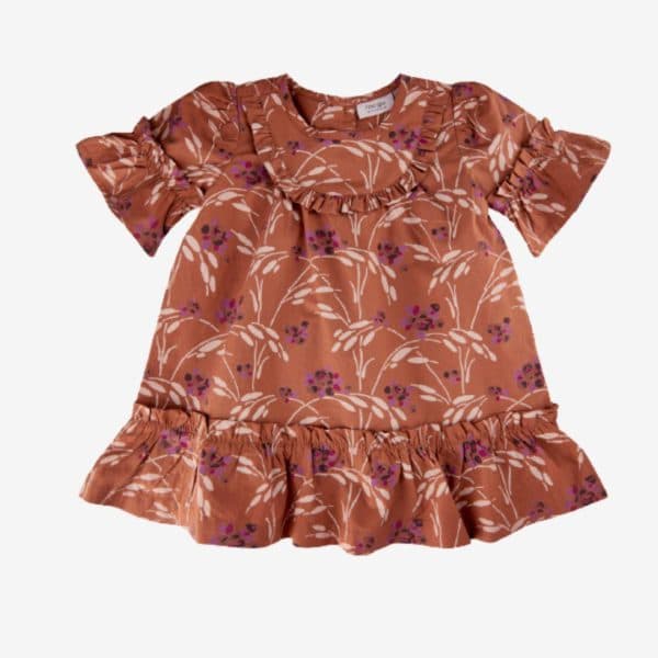 Noa Noa Baby kjole i økologisk bomuld - Blomstret Print Brown