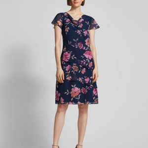 Kjole med Blomstret Print