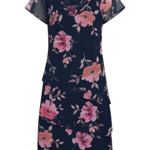 Kjole med Blomstret Print